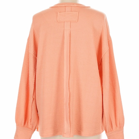 Blu Pepper Apricot Ribbed Top - Picture 2 of 4